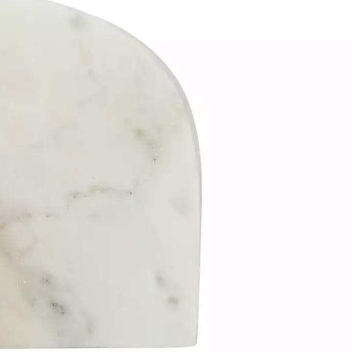 Kirklands Home Marble Arch Bookends, Set of 2 White