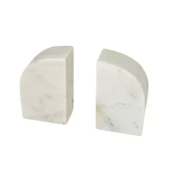 Kirklands Home Marble Arch Bookends, Set of 2 White