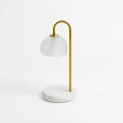 Online Kirklands Home White Marble Base Candle Warmer Lamp