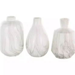 Clearance Kirklands Home Marble Ceramic Vases, Set of 3 White