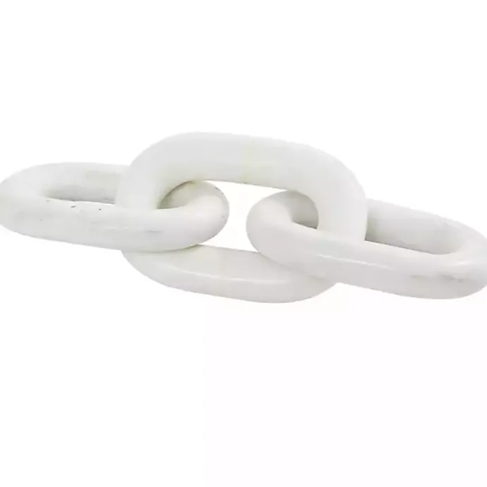 Hot Kirklands Home Marble 3-Link Chain Sculpture White