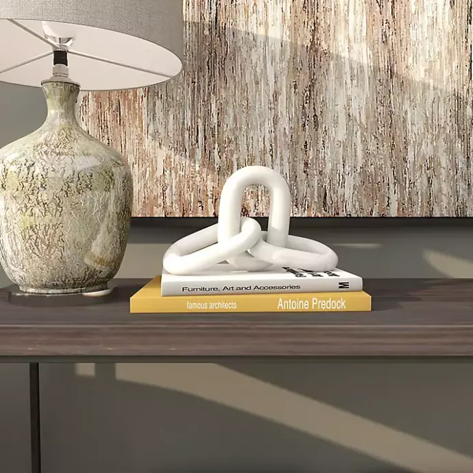 Hot Kirklands Home Marble 3-Link Chain Sculpture White