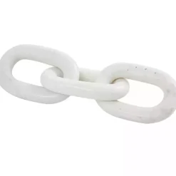Hot Kirklands Home Marble 3-Link Chain Sculpture White