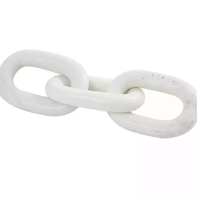 Hot Kirklands Home Marble 3-Link Chain Sculpture White