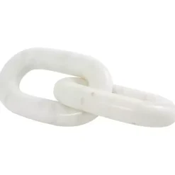 Online Kirklands Home Marble 2-Link Chain Sculpture White