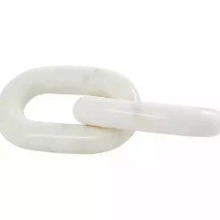 Online Kirklands Home Marble 2-Link Chain Sculpture White
