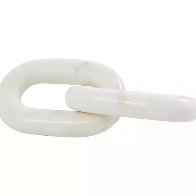 Online Kirklands Home Marble 2-Link Chain Sculpture White