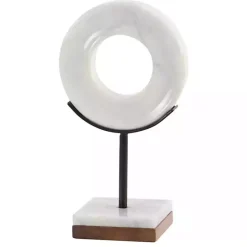 Outlet Kirklands Home Marble Ring Sculpture, 11 in. White