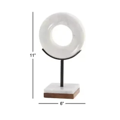 Outlet Kirklands Home Marble Ring Sculpture, 11 in. White