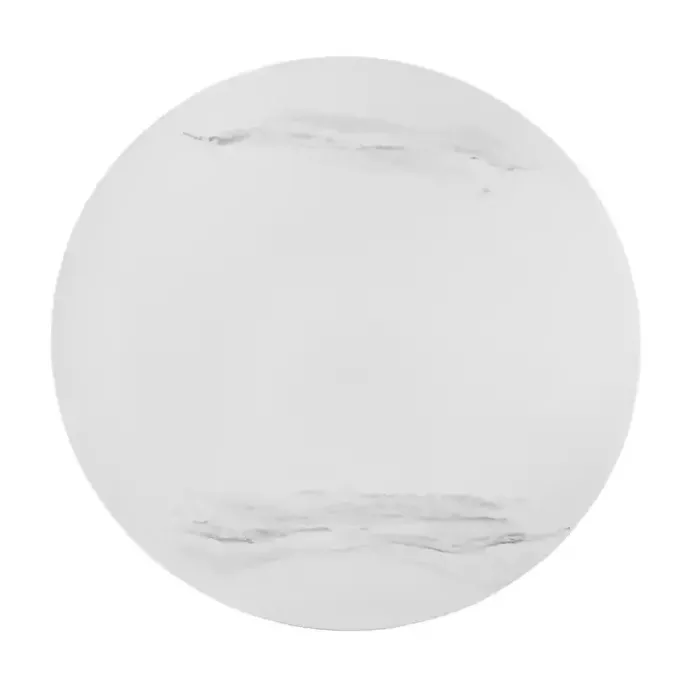 New Kirklands Home Marble Round Black Loxley Coffee Table White