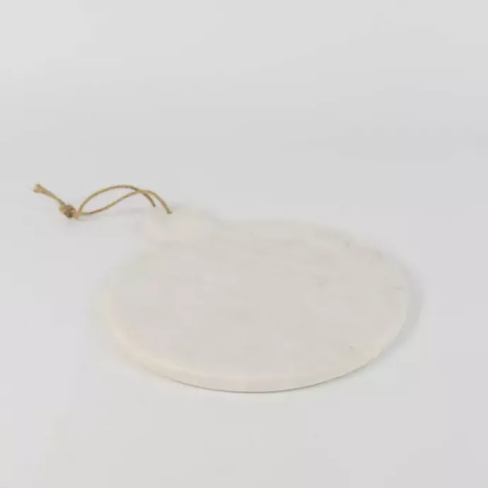 Discount Kirklands Home Marble Round Cutting Board with Jute Hanger White