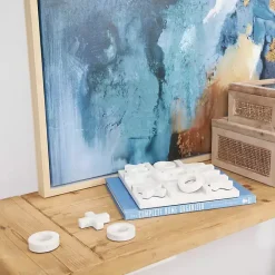 Best Kirklands Home Marble Tic Tac Toe Game Set White