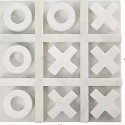 Best Kirklands Home Marble Tic Tac Toe Game Set White