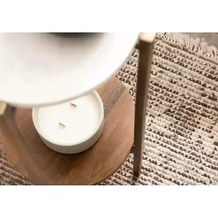 Online Kirklands Home Marble Walnut Accent Table White