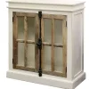 Clearance Kirklands Home White Marengo Windowpane 2-Door Cabinet