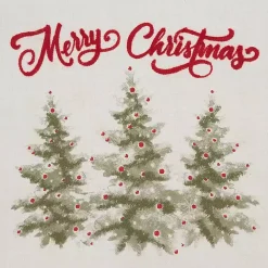 Sale Kirklands Home White Merry Christmas Trees Table Runner