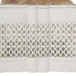 Discount Kirklands Home White Metal and Carved Wood Boxes, Set of 3