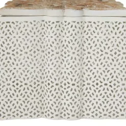 Discount Kirklands Home White Metal and Carved Wood Boxes, Set of 3