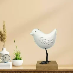 Online Kirklands Home Metal Bird Statue on Wood Base, 6 in. White