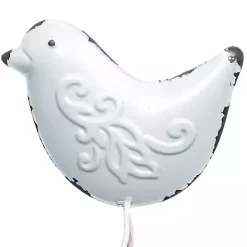 Discount Kirklands Home Metal Bird Statue on Wood Base, 7 in. White