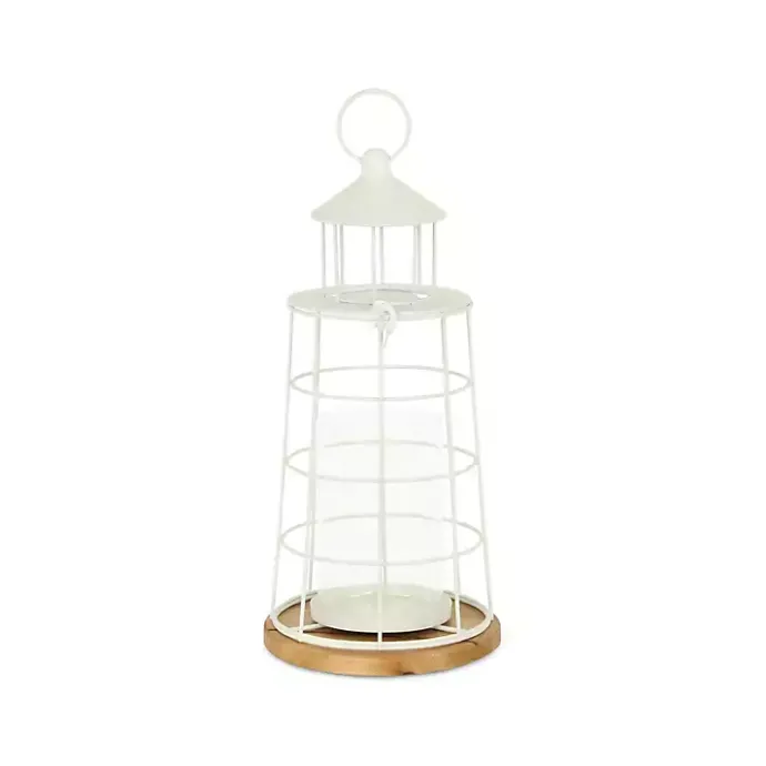 Sale Kirklands Home Metal Lighthouse Lantern, 15 in. White