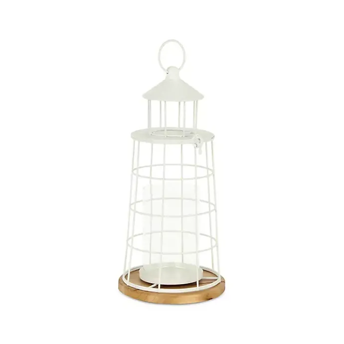 Sale Kirklands Home Metal Lighthouse Lantern, 15 in. White
