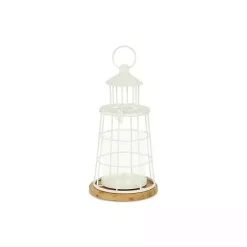 Kirklands Home Metal Lighthouse Lantern, 12 in. White