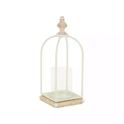 Kirklands Home Metal Rope Wrapped Lantern White
