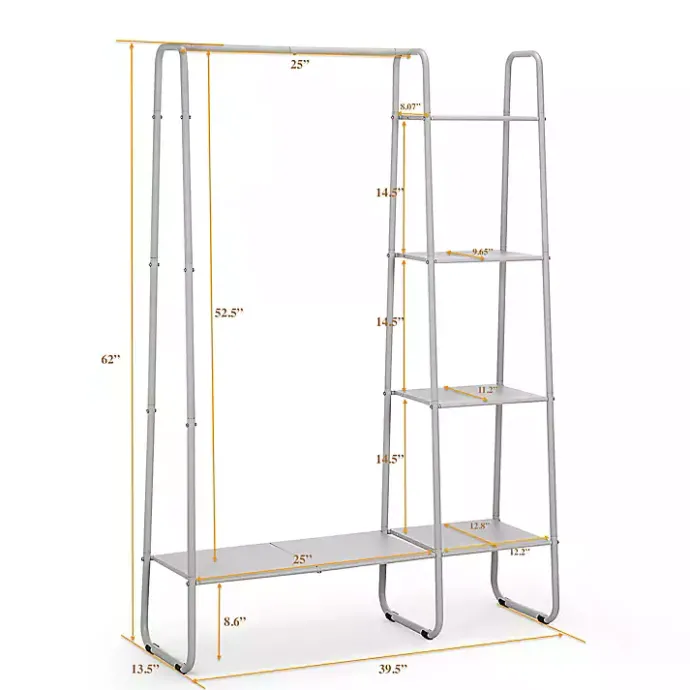 Online Kirklands Home Metal 4-Tier Shelf Clothing Rack White