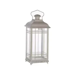 Hot Kirklands Home Metal Windowpane Lanterns, Set of 3 White