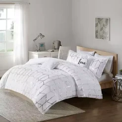 Sale Kirklands Home White Metallic 5-pc. Full/Queen Comforter Set
