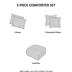 New Kirklands Home White Metallic 4-pc. Twin/Twin XL Comforter Set