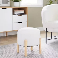 Online Kirklands Home Michelle Ottoman White