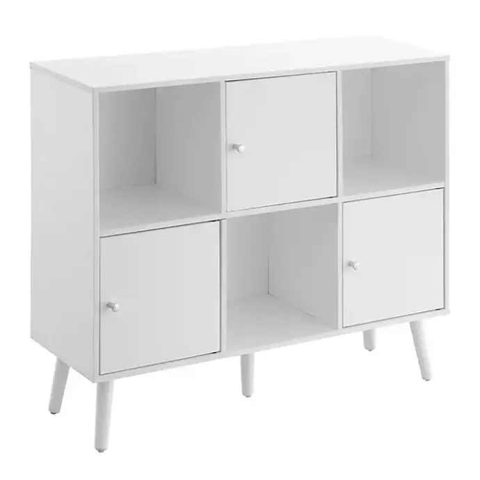 Sale Kirklands Home Mid-Century Modern Cubby Cabinet White