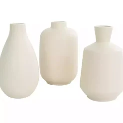 Outlet Kirklands Home Minimalist Ceramic Vases, Set of 3 White