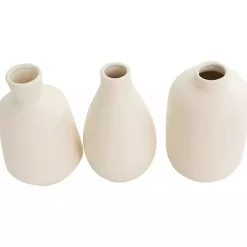 Outlet Kirklands Home Minimalist Ceramic Vases, Set of 3 White