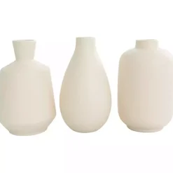 Outlet Kirklands Home Minimalist Ceramic Vases, Set of 3 White