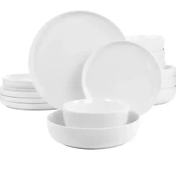 Hot Kirklands Home Modern Ceramic 16-pc. Dinnerware Set White