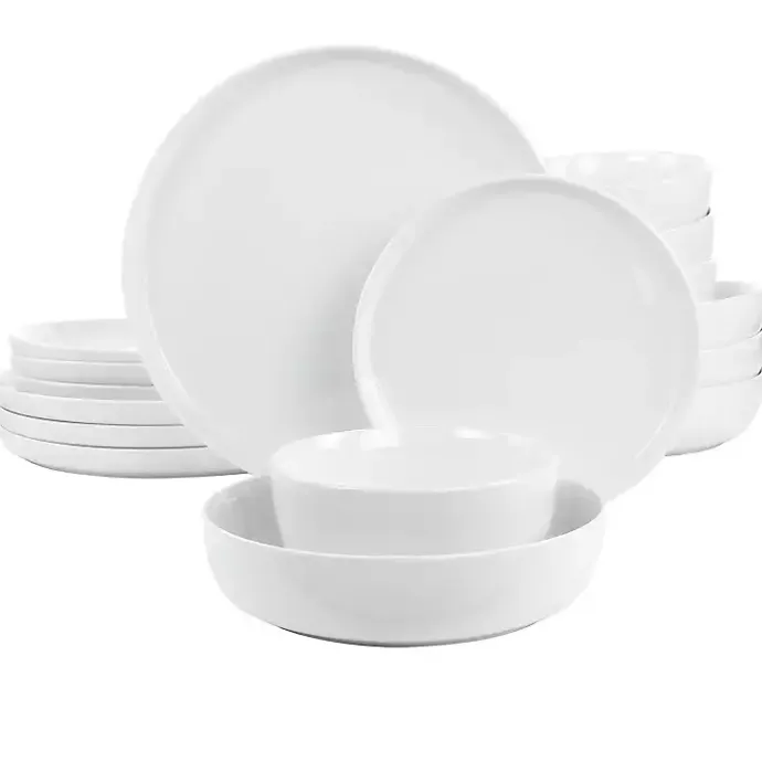 Hot Kirklands Home Modern Ceramic 16-pc. Dinnerware Set White