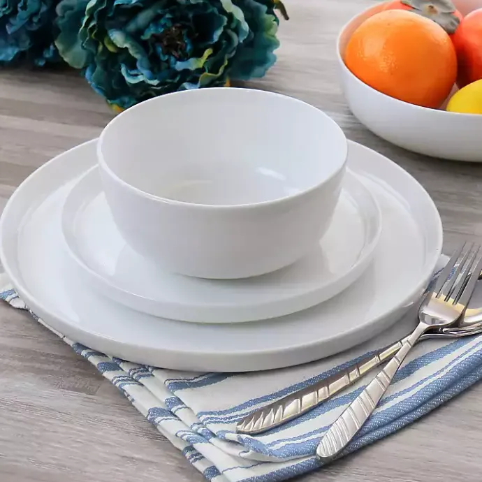 Hot Kirklands Home Modern Ceramic 16-pc. Dinnerware Set White