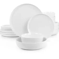 Hot Kirklands Home Modern Ceramic 16-pc. Dinnerware Set White