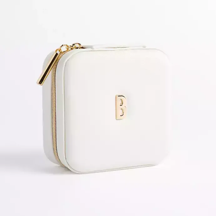 Sale Kirklands Home Monogram B Travel Jewelry Box White