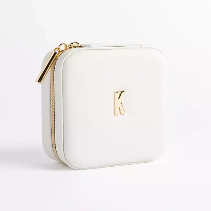 Best Kirklands Home Monogram K Travel Jewelry Box White