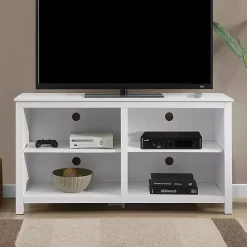 Hot Kirklands Home Montana 4-Shelf Media Cabinet White