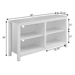 Hot Kirklands Home Montana 4-Shelf Media Cabinet White