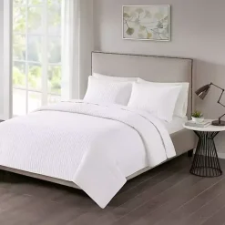 Sale Kirklands Home Nash 3-pc. Reversible Queen Coverlet Set White