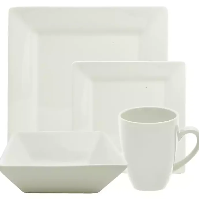 Sale Kirklands Home Nordic Square 16-pc. Dinnerware Set White