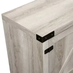 Kirklands Home Oak Barn Door TV Stand White