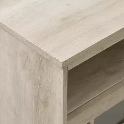 Discount Kirklands Home White Oak Glass Door TV Stand, 58 in. Ivory