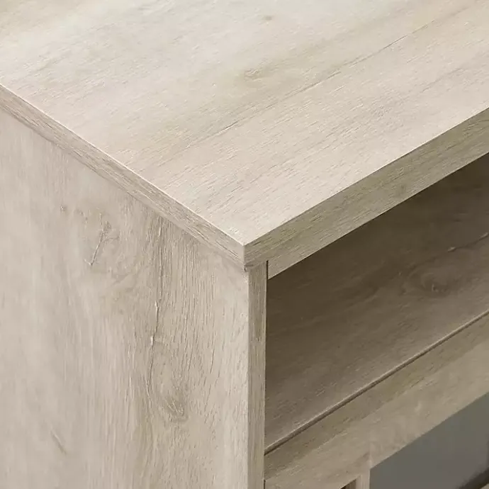 Discount Kirklands Home White Oak Glass Door TV Stand, 58 in. Ivory